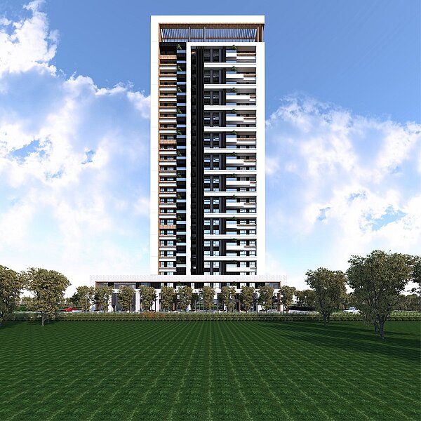 雄基建築進軍苗北藝文特區,推首棟超高樓「日比谷」,房價只需新竹一半。業者/提供