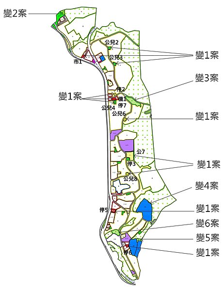 竹圍公設通檢變更示意圖。圖/新北城鄉局提供