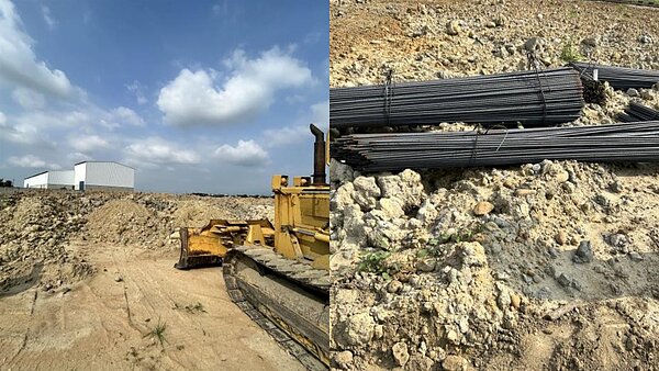 後壁區一蛋雞養雞場使用違規土方填土。圖/南市府提供