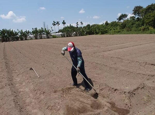 酷熱夏暑,戶外工作者須慎防中暑、熱衰竭等傷害。圖/屏縣府提供