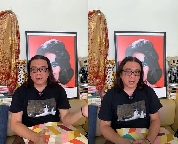 廣告導演梅鎧炎開直播談賴家人日常。圖/截自梅鎧炎YouTube頻道