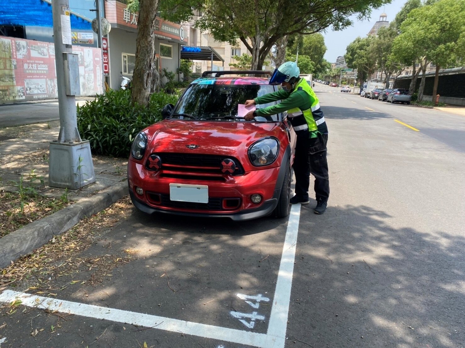 林口區民權路將於6月開始收費。圖／新北市交通局提供