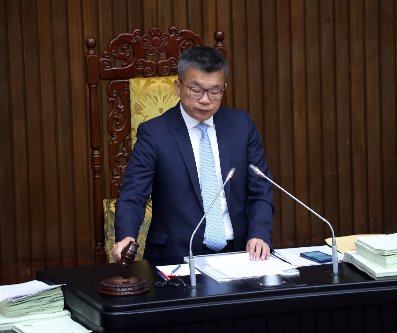 立法院副院長蔡其昌主持今日院會。  記者邱德祥／攝影 