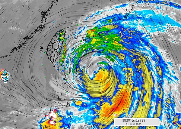 天氣風險公司總經理彭啟明今天（31日）在「氣象達人彭啟明」臉書粉專指出，中颱瑪娃過去一天真的移動很慢，今天（31日）還在台灣東南側，預計今天（31日）會稍微加速北上。。圖／截自臉書氣象達人彭啟明