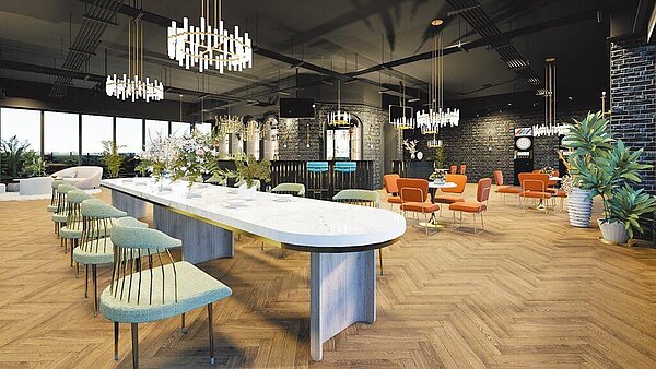 「鴻灃COMO」新建案，設計導入智慧住宅、綠建築設計，公設著重運動、度假、休憩、親子娛樂等以人為本的機能，打造出標竿建築美學，深獲年輕族群青睞。（業者提供）