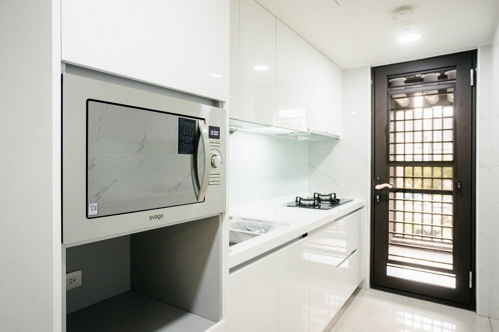 新北容獎捐贈社會住宅,廚房配置圖。圖/新北城鄉局提供