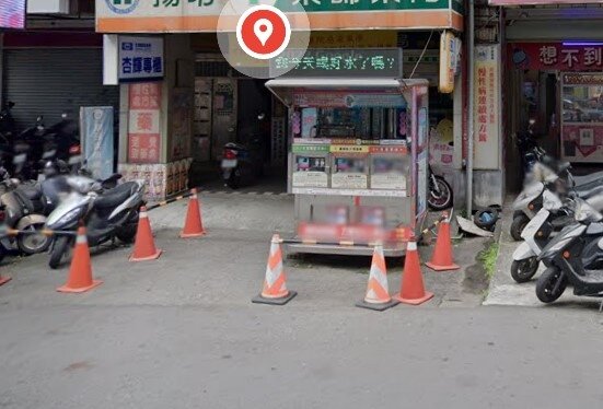 台灣南北地區沿街設置的「加水站」覆蓋率差很大。示意圖／取自Google Maps