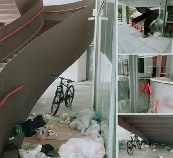 有網友在PTT發文,指現在的新竹市棒球場,進駐的不是主場球隊味全龍,進場的也不是啦啦隊和龍迷,而是進駐遊民,成為遮風避雨之處。圖/翻攝自PTT