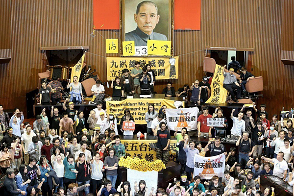 太陽花學運。聯合報系資料照片