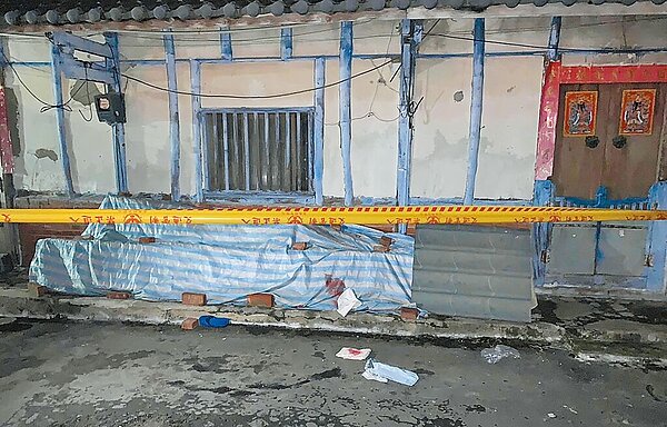 嘉義縣水上鄉三界埔國姓村12日傳出吳姓男子遭鄰居活活打死案，法醫相驗後，訂於今天下午解剖。（水上分局提供／呂妍庭嘉義傳真）