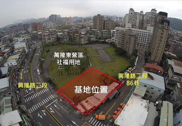 「消防局興隆分隊新建工程」位於臺北市文山區興隆路2段及興隆路2段86巷路口。圖/台北市政府提供