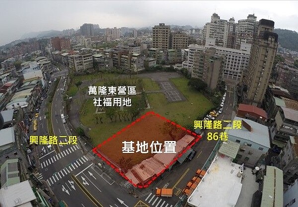 「消防局興隆分隊新建工程」位於臺北市文山區興隆路2段及興隆路2段86巷路口。圖／台北市政府提供