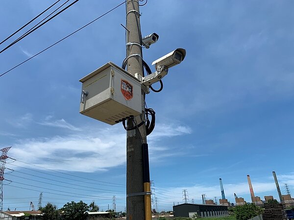 中華電信千里眼固定式監視器架設。圖/台中市提供