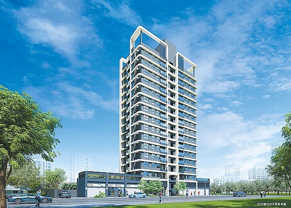 原昕建設持續在林口地區購地,推出優質建案,圖為系列第3號作品「原昕吾為」。(原昕建設提供)