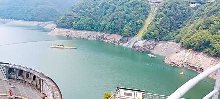 截至22日為止，德基水庫蓄水量達78.8％，台中水情暫時解渴。（本報資料照片∕張亦惠台中傳真）