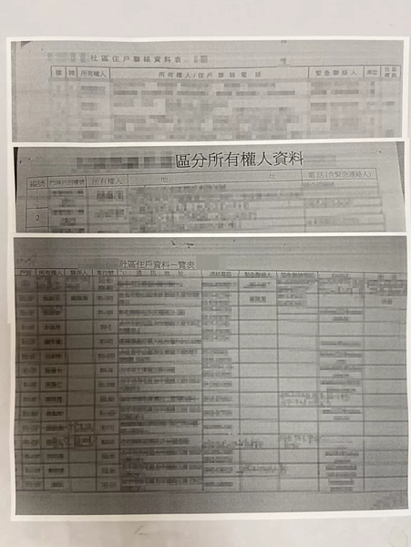 台中市陳姓保全違反收集住戶個資後,架設系統、四處兜售牟利,警方循線查獲送辦,陳遭判刑10月確定。記者陳宏睿/翻攝