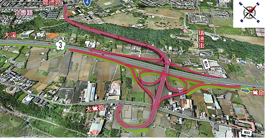 八德交流道示意圖。圖/桃園市交通局提供