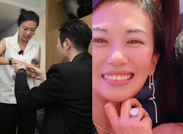 Summer收下老蕭特別找的稀有鑽石,純淨無暇超過全美。圖/喜鵲提供、截自臉書