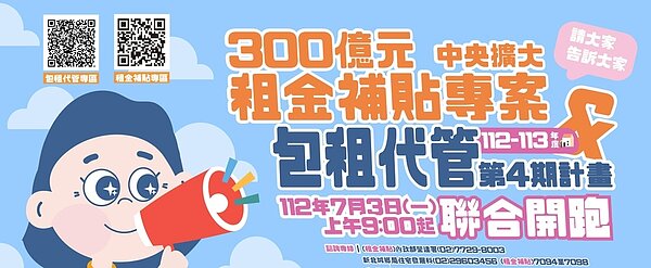 新北市租金補貼及包租代管,7月3日早上9時起開放受理申請。〈城鄉局提供〉