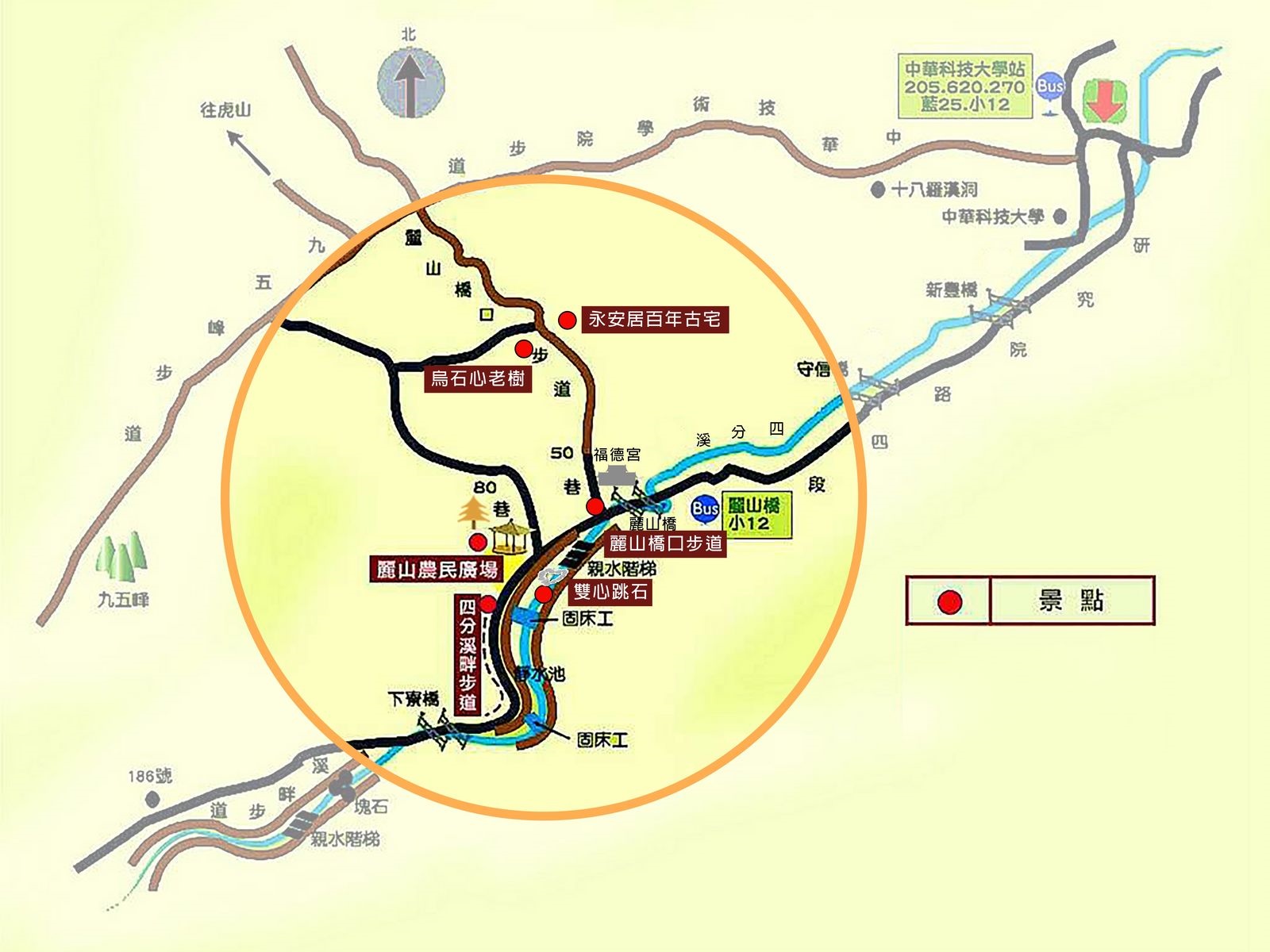 九如社區麗山農民廣場位置圖。圖／台北市政府提供
