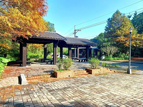 南港九如社區的「麗山農民廣場」擁有落羽松景致。圖/台北市政府提供