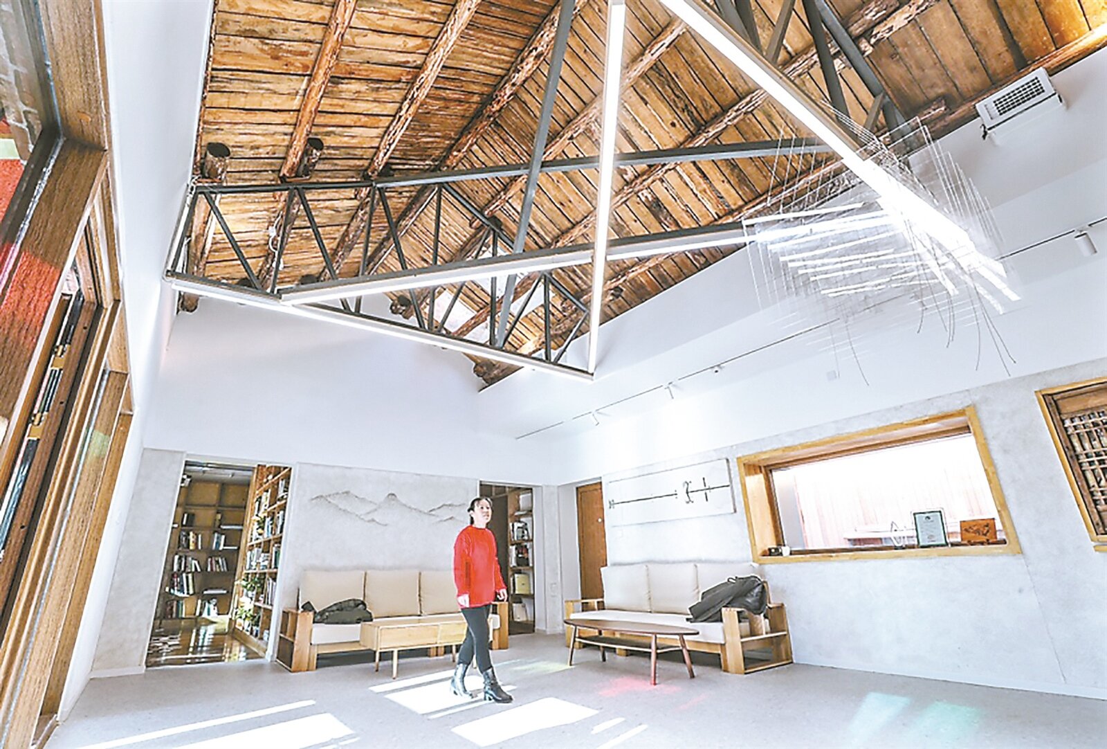 「零舍」內部,不開空調也很舒適。圖/本報北京傳真