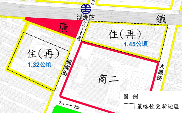 劃定策略性都市更新地區範圍示意圖。圖/新北市政府提供