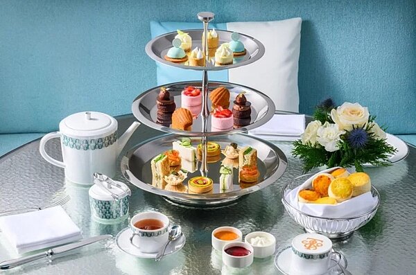 Tiffany & Co.蒂芙尼咖啡廳「Blue Box Café Taipei」 下午茶組。圖／Tiffany & Co.提供
