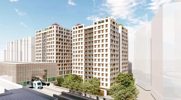 捷運三鶯線三峽站出入口1捷運開發案25日完成簽約,將打造萬坪捷運宅。圖/新北市捷運局提供