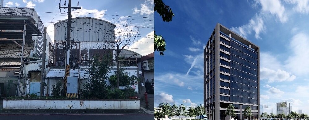 土城沛陂段都更案前後對照圖。圖／新北市府提供