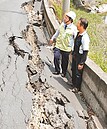 花壇排水塌陷　急灌漿補強 