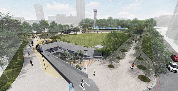 北屯兒童公園地下停車場預計民國114年初開工施作。圖/台中市政府提供