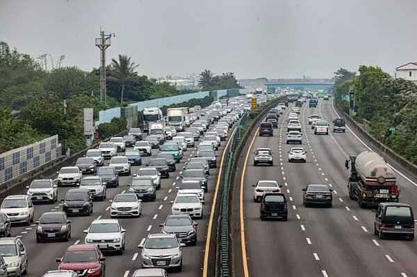 今天是元旦連續假期收假日，將出現北返車潮。國道示意圖／聯合報資料照片
