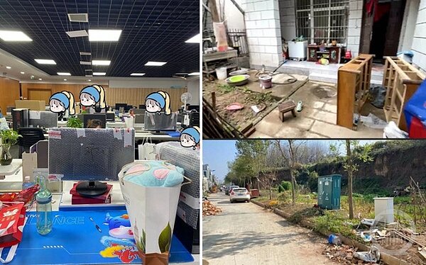 原本在西安高新區CBD的某廣告公司(圖左),去年10月一度搬到秦嶺山區(圖右),員工指控老闆此舉是為了逼退裁員。圖/取材自上游新聞