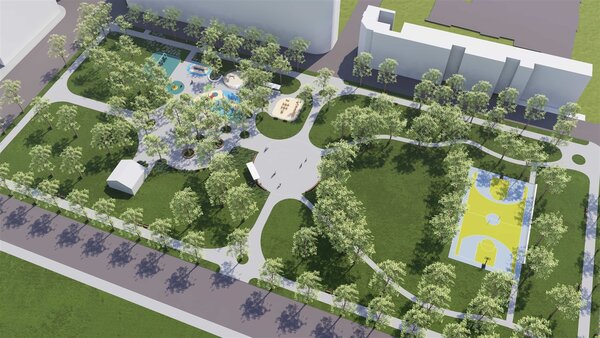 打造社區小森林，楠梓清豐公園改善工程正式啟動。圖／高雄市工務局提供