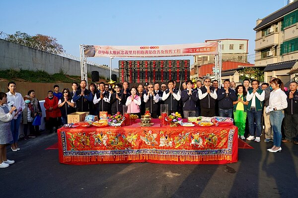 提升通行安全!中市大雅區月祥路拓寬。圖/台中市建設局提供