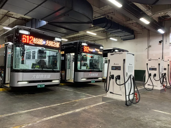 為解決充電場站難尋等問題,大都會客運打造全國首座室內電動公車充電站,3日正式啟用。記者林麗玉/攝影