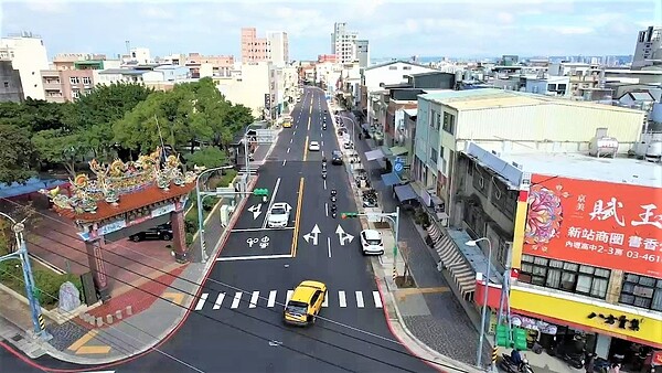 吉林路道路拓寬工程日前竣工。圖／桃園市政府提供