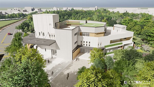 桃園市立圖書館埔頂分館暨親子館興建工程開工。圖為模擬圖。圖/桃園市工務局提供