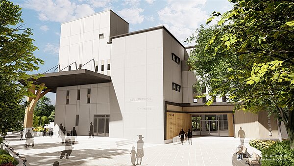 桃園市立圖書館埔頂分館暨親子館興建工程開工。圖為模擬圖。圖/桃園市工務局提供