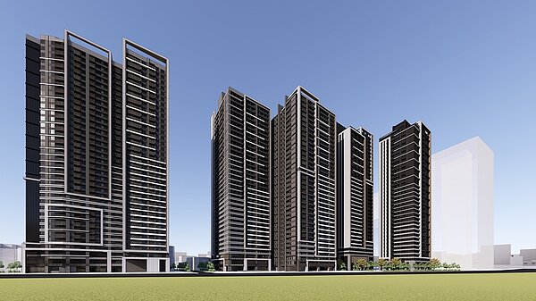 永和大陳社區單元7經過一年多整合，已在2023年底完成住戶選配及公開抽籤，並在今年1月初報核事業及權利變換計畫。圖（單元7重建模擬圖）／漢皇集團提供
