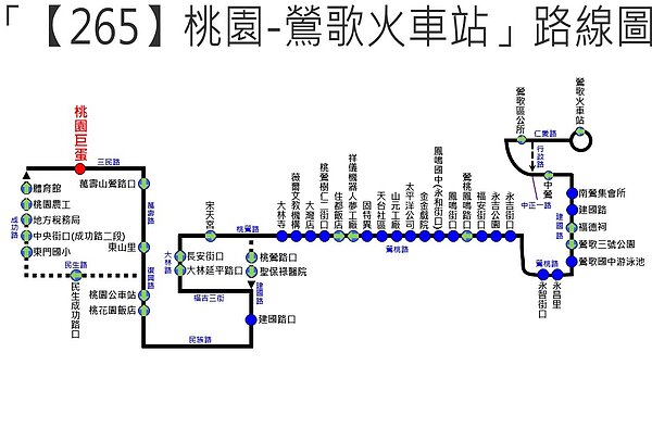 265試辦路線圖。圖/桃園市府提供