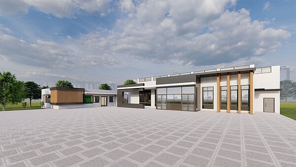 七股三股里活動中心模擬圖。圖/台南市政府提供