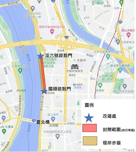 施工區域位置圖。圖/北市府提供