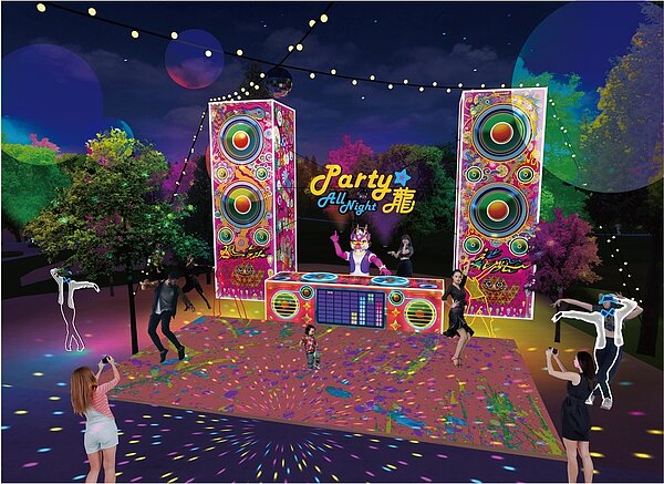 「Party All Night 龍」燈區邀你嗨翻台中夜。