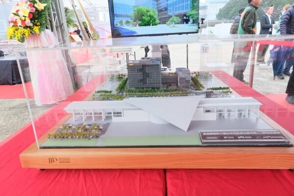 聯發科新竹高鐵辦公大樓模擬圖。圖／新竹縣府提供