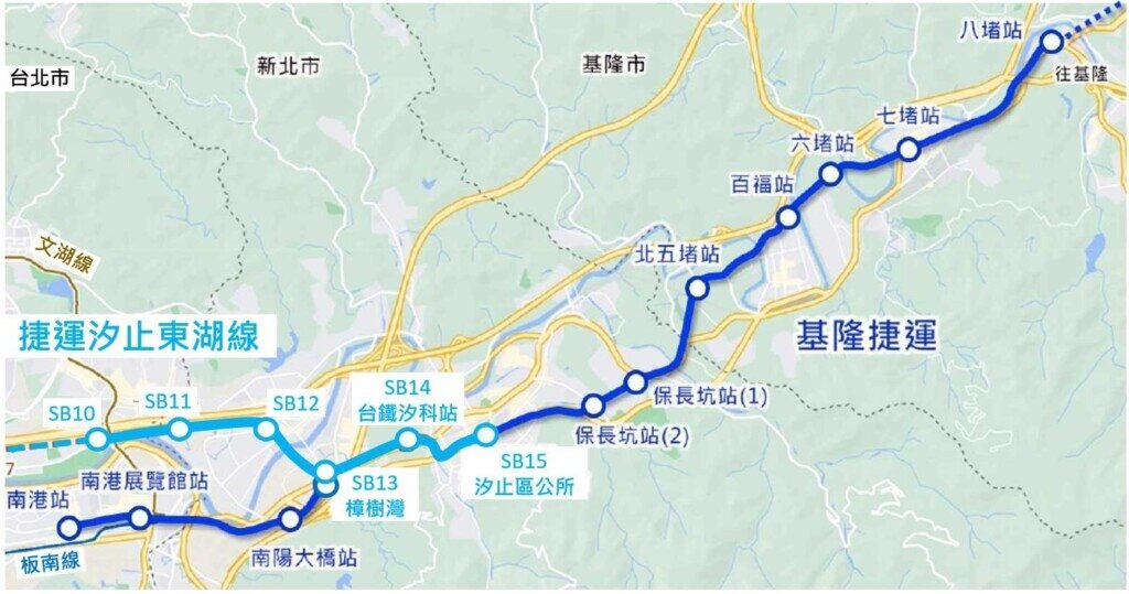 基隆捷運路線／圖：新北市捷運局提供