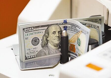 
1月外匯存底為5,695.4億美元，月減10.55億美元、終止連二月上升。圖∕本報資料照片
