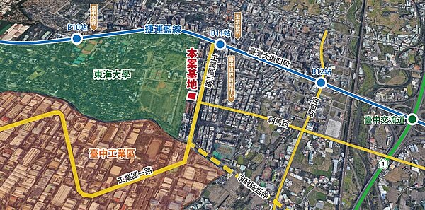 台中西屯精華地段市場用地BOT龍年招商起跑。圖/台中市政府提供