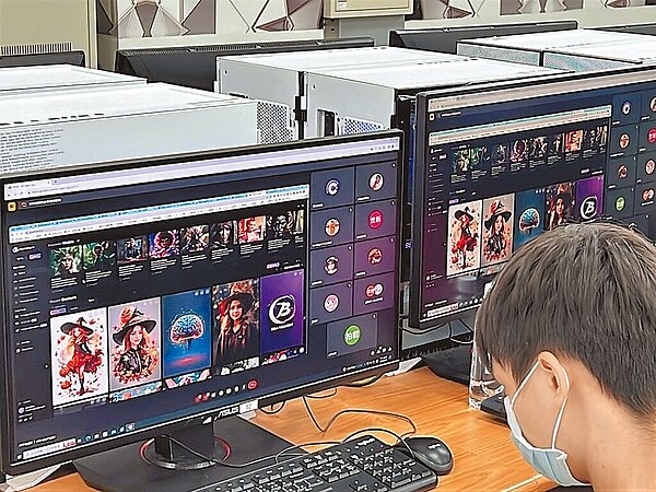 世新大學開辦AI跨領域課程，引導學生建立生成式AI的專業技能。圖／世新大學提供